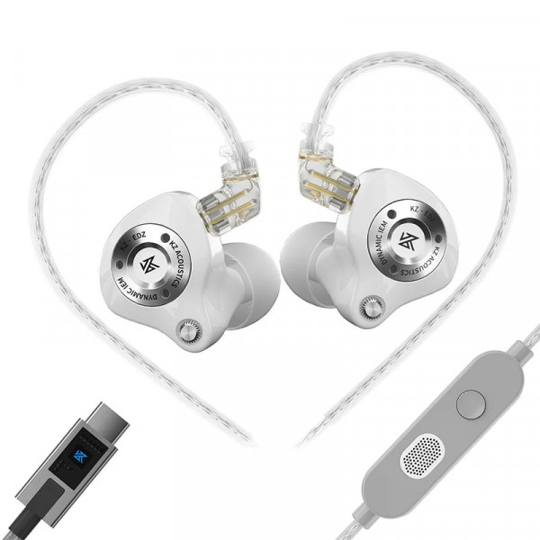 Вакуумні навушники KZ EDZ з мікрофоном 3.5 мм