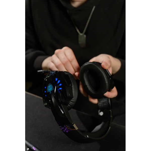 Беспроводные геймерские наушники Kotion Each G9000BT с поддержкой объемного звука 7.1 Stereo Sound Уценка