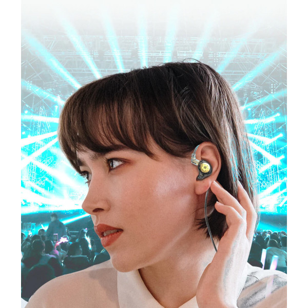 Вакуумні навушники KZ EDX PRO з динамічним драйвером та подвійним магнітним контуром