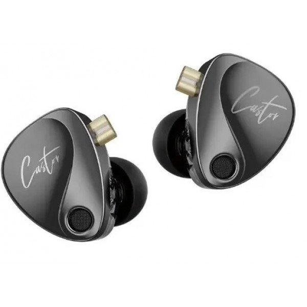 Вакуумні навушники KZ Castor Bass Hi-Fi дротові IEM з подвійним динамічним драйвером