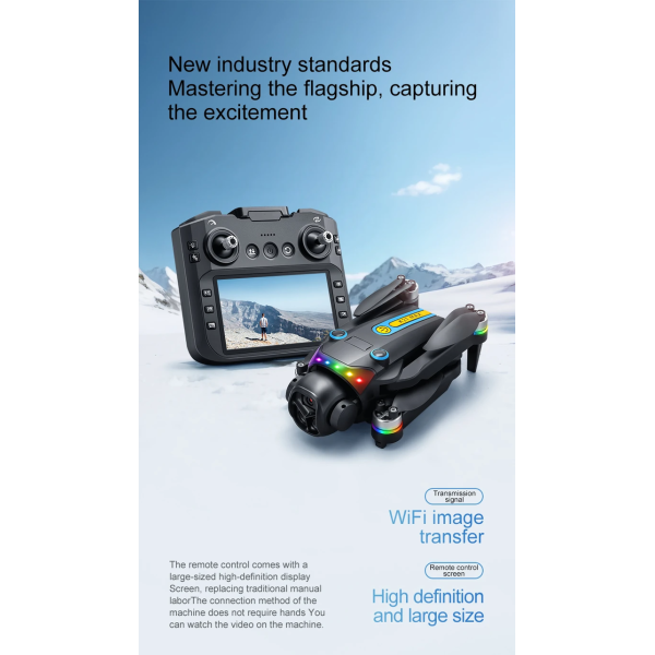 Квадрокоптер XKJ K21 MAX WiFi FPV 4K з подвійною камерою та LCD-екраном 4.3" на пульті