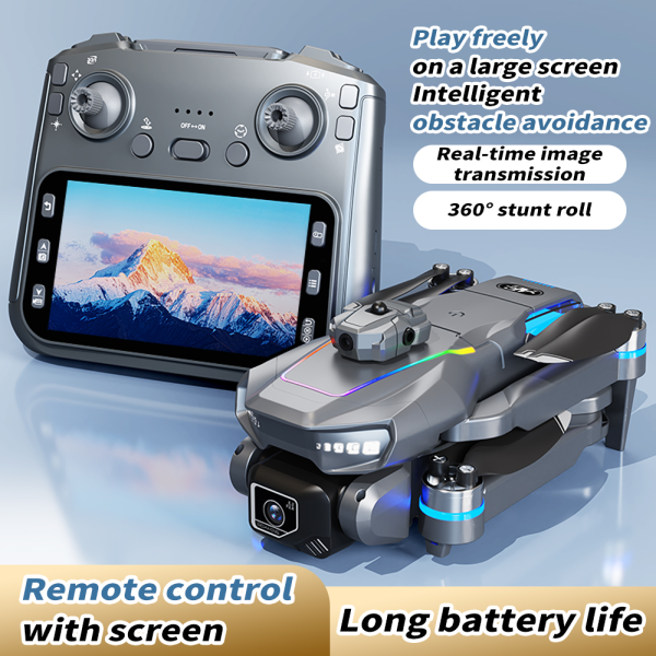 Квадрокоптер AE19 FPV з камерою 4K, РК-пультом з екраном та системою обходу перешкод