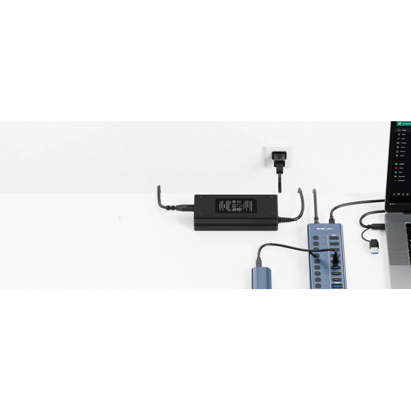 USB hub Acasis HB16 Pro на 16 портов – 8 USB-A и 8 USB-C USB 3.2 с питанием 96W