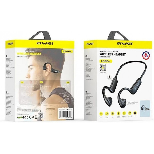 Спортивні Bluetooth навушники Awei A896BL з повітряною провідністю