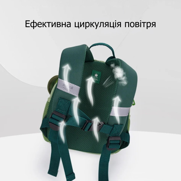 Детский рюкзак Zoyzoii Candy Heart Rainbow с широкими лямками и дышащей спинкой