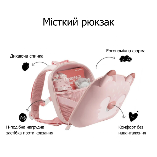 Детский рюкзак ZoyZoii Bunny из EVA и с дышащей спинкой