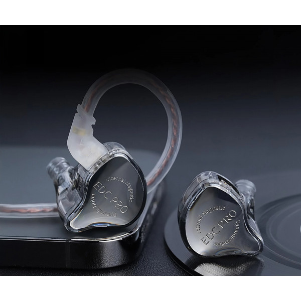 Вакуумные проводные наушники KZ EDC Pro с микрофоном и мощным басом