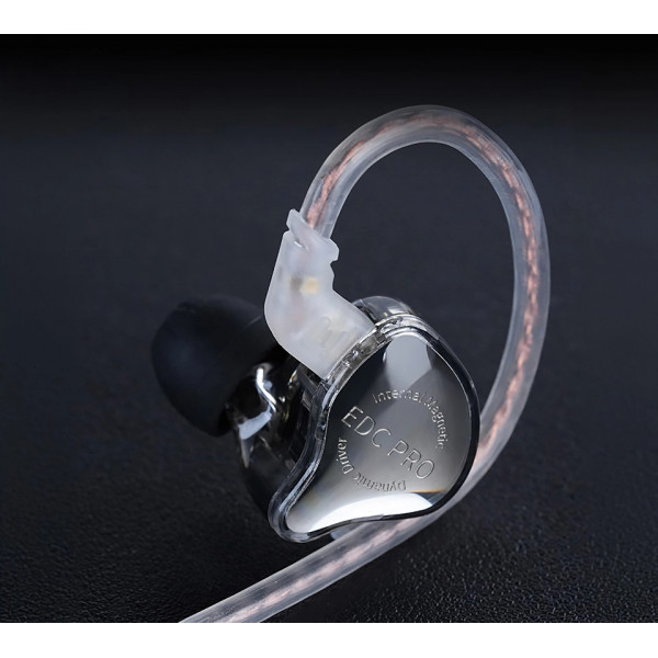 Вакуумные проводные наушники KZ EDC Pro с микрофоном и мощным басом