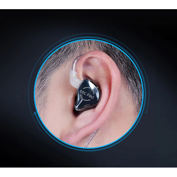 Вакуумные проводные наушники KZ EDC Pro с микрофоном и мощным басом