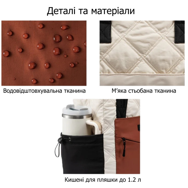 Сумка для ноутбука 15.6” Lovevook Quilted Puffer с клатчем и защитой от воды