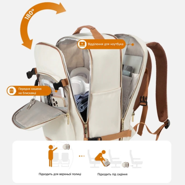 Дорожный рюкзак для ноутбука 15,6’’ Lovevook Freyja 4-в-1 с водоотталкивающей защитой