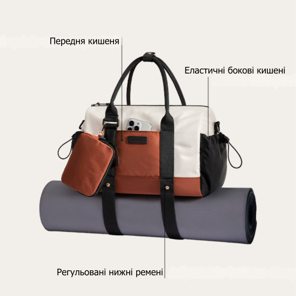 Спортивная сумка Lovevook Mini Gym Bag с держателем для коврика для йоги и защитой от влаги