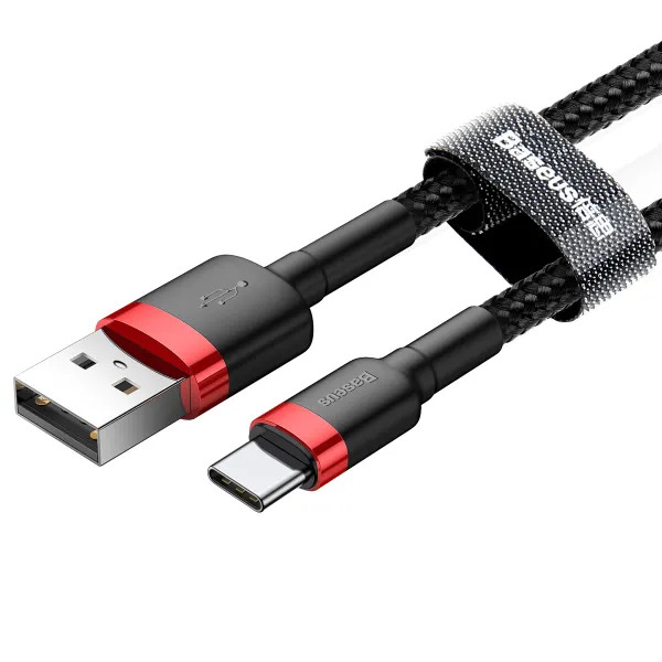 Кабель Baseus Cafule CATKLF-A91 USB - Type-C 0.5м з підтримкою швидкої зарядки QC3.0 3A