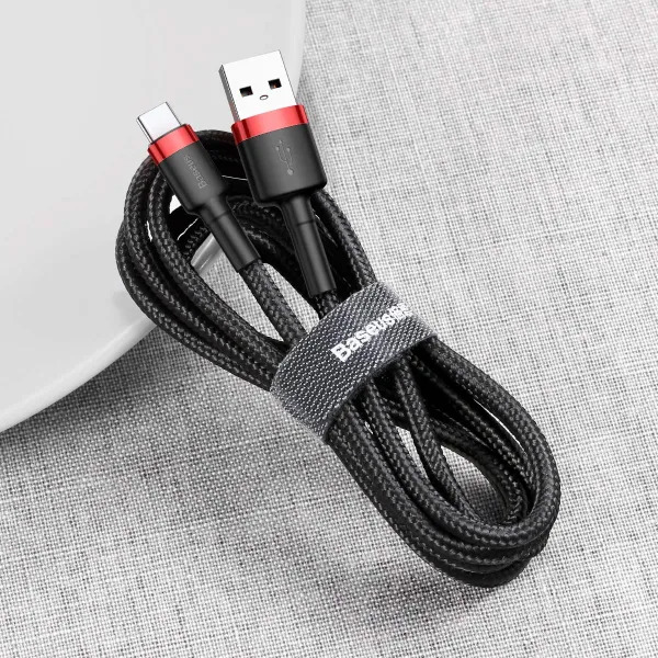 Кабель Baseus Cafule CATKLF-A91 USB - Type-C 0.5м з підтримкою швидкої зарядки QC3.0 3A
