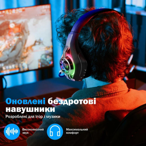 Ігрова гарнітура Kotion Each GS410 Ultra 2.4G з віртуальним звуком 7.1 для ПК та консолей