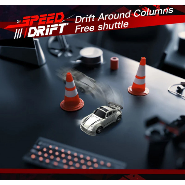 Дрифт машинка на радиоуправлении RC Drift car KF20 1:64 4WD с LED-подсветкой и быстрой зарядкой