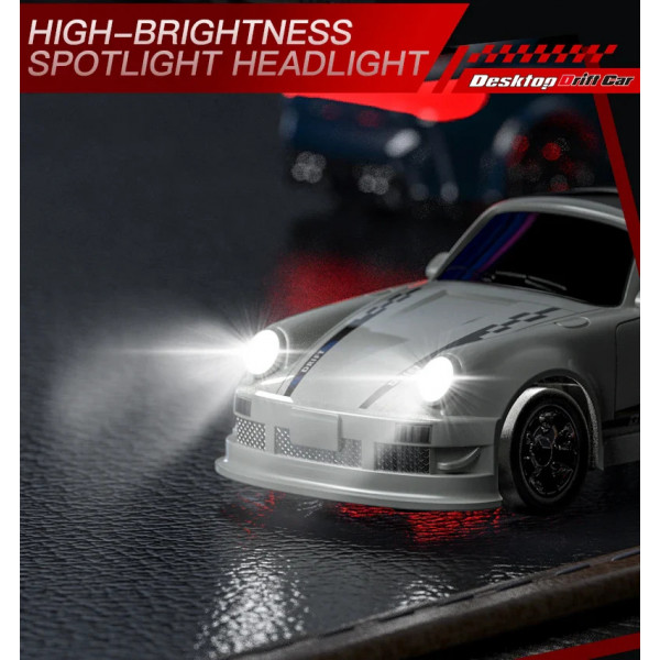 Дрифт машинка на радиоуправлении RC Drift car KF20 1:64 4WD с LED-подсветкой и быстрой зарядкой