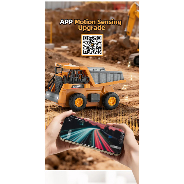 Дитячий самоскид на радіокеруванні RC 555-102 зі світлом та звуком, керування через додаток