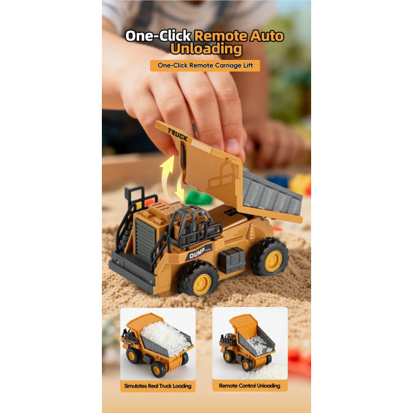 Дитячий самоскид на радіокеруванні RC 555-102 зі світлом та звуком, керування через додаток