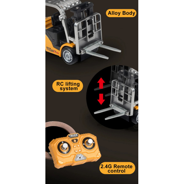 Навантажувач на радіокеруванні RC 555-99 1:64 зі світлом та звуком, керування через додаток