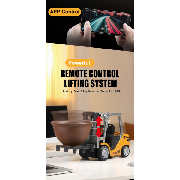 Навантажувач на радіокеруванні RC 555-99 1:64 зі світлом та звуком, керування через додаток