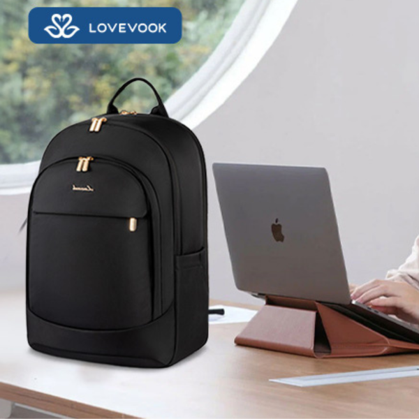 Женский рюкзак для ноутбука 17,3” Lovevook с дышащей спинкой и защитой от повреждений