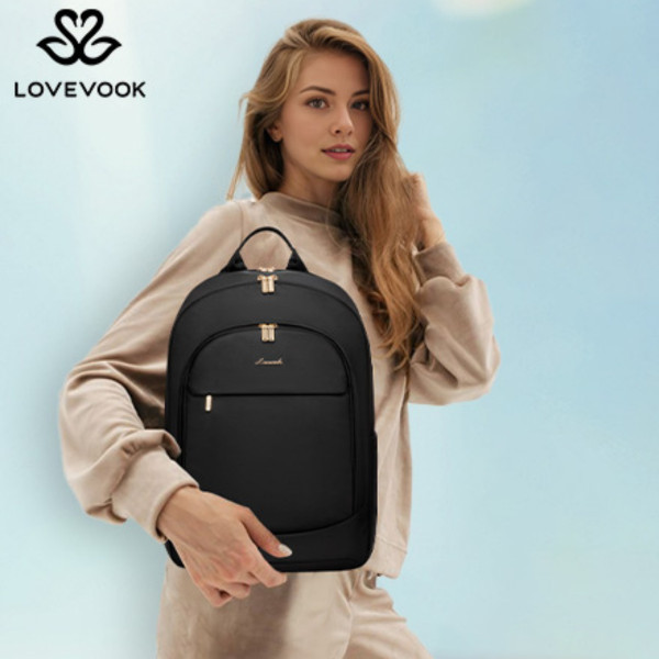 Женский рюкзак для ноутбука 17,3” Lovevook с дышащей спинкой и защитой от повреждений