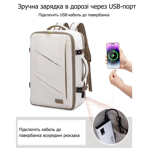 Рюкзак для ноутбука 17,3" Lovevook с USB-портом и скрытым карманом 