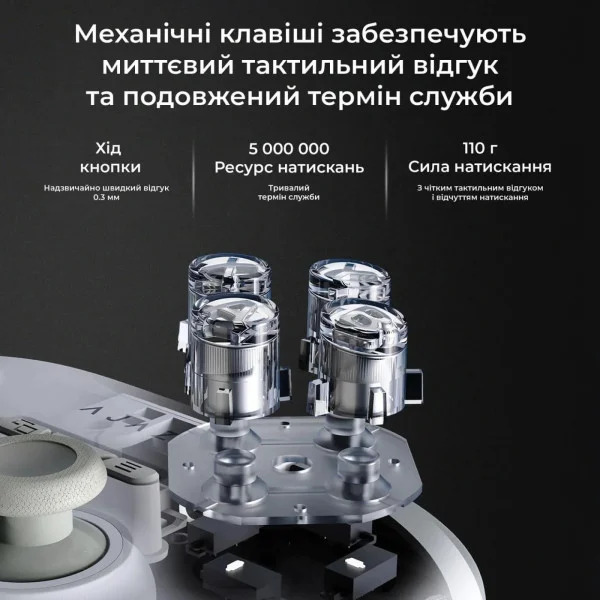 Беспроводной геймпад Ajazz GP100 Set 1000 Гц с механическими кнопками и триггерами Холла