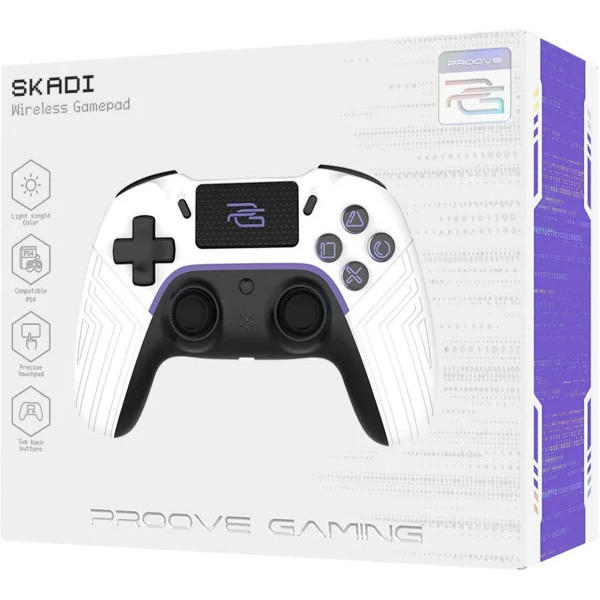 Беспроводной геймпад Proove Gaming Skadi с Bluetooth, touch-pad и подсветкой для PS4, ПК и Android