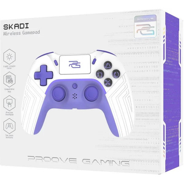 Бездротовий геймпад Proove Gaming Skadi з Bluetooth, touch-pad і підсвічуванням для PS4, ПК та Android