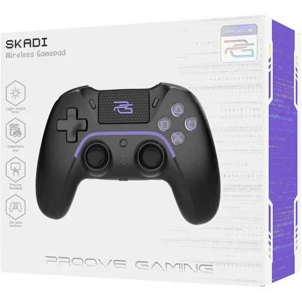 Беспроводной геймпад Proove Gaming Skadi с Bluetooth, touch-pad и подсветкой для PS4, ПК и Android