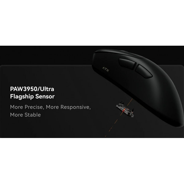 Бездротова миша ATK Z1 PRO MAX 8000 Гц із сенсором PixArt 3950 та ультралегким корпусом