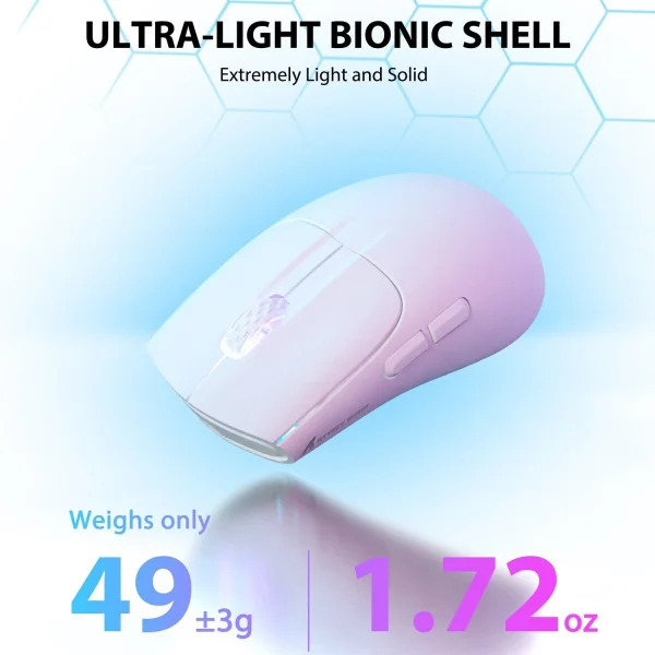 Ігрова миша Attack Shark X5 Bluetooth 2.4G USB ультралегка з RGB-підсвічуванням