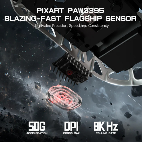 Ігрова миша ATTACK SHARK R2 Magnesium Alloy з сенсором PixArt 3950 та частотою 8K