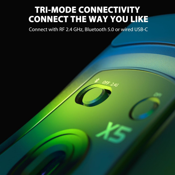 Ігрова миша Attack Shark X5 Bluetooth 2.4G USB ультралегка з RGB-підсвічуванням
