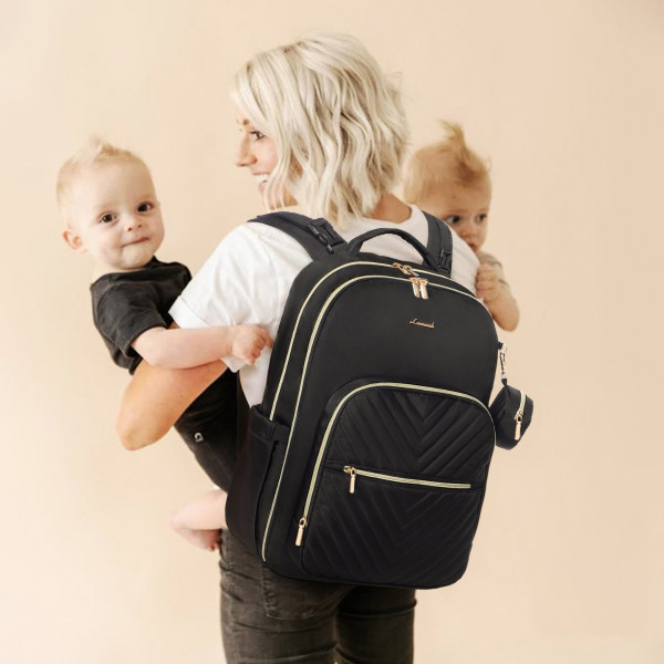 Рюкзак для мам Lovevook з відділом для ноутбука 15.6", термокишенями та пеленальним килимком