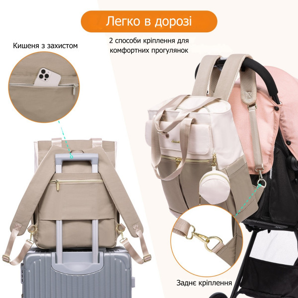 Рюкзак-сумка для мам Lovevook с отделением для ноутбука 15,6" и пеленальным ковриком