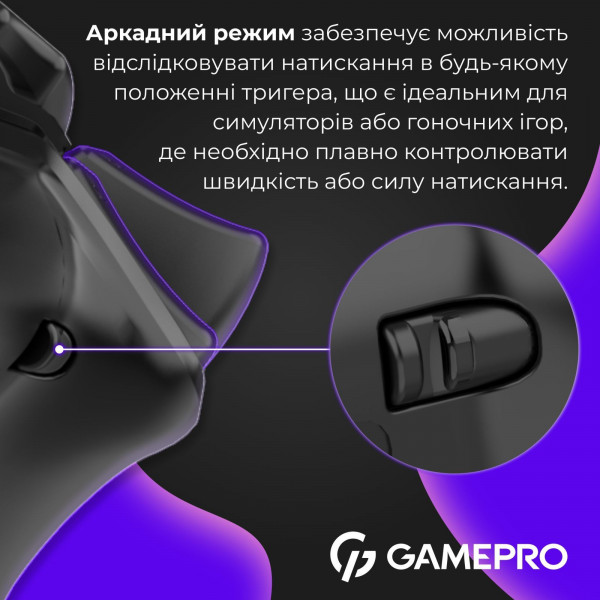 Бездротовий геймпад GamePro GPS20B з датчиками Холла та RGB для PC PS Switch iOS Android