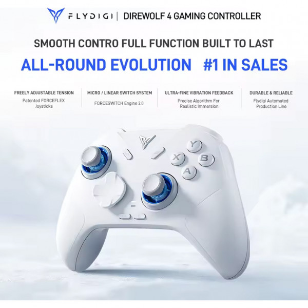 Беспроводной геймпад Flydigi Direwolf 4 с отзывом 1000 Гц и датчиками Холла