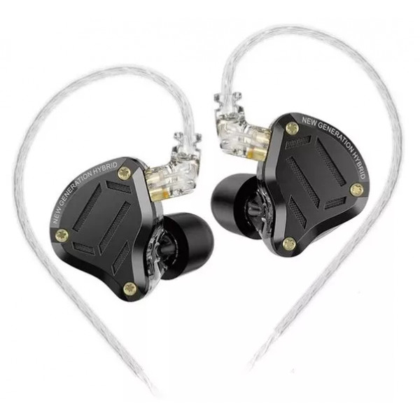 Вакуумні навушники KZ ZS10 Pro 2 гібридні з 10 драйверами та регулюванням звуку