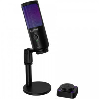 Микрофон Lorgar SMP40 USB Type-C с RGB-подсветкой, кнопкой Mute и настольной подставкой