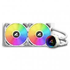 Кулер для ПК Sharkoon S80 RGB жидкостного охлаждения с двумя вентиляторами и RGB-подсветкой