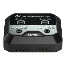 Зарядное устройство балансировочное SkyRC e3 Duo 20Вт×2 2.2А для LiPo/LiFe/LiHV 2-3S аккумуляторов