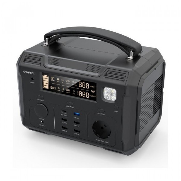 Зарядная станция Choetech BS004-EU-BK, 500W (BS004-EU-BK)