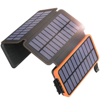 Портативная батарея Power Bank 25000mAh + Solare S025 с солнечным зарядным устройством