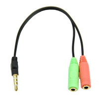 Разветвитель для наушников и микрофона 2 x 3.5mm - 3.5mm