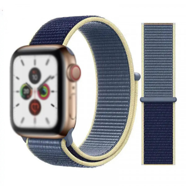 Нейлоновый ремешок для смарт-часов 42/44mm Nylon Sport Loop Alaskan Blue