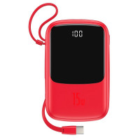 Повербанк 10000мАч Baseus PPQD-A09 3A 15Вт 2xUSB Type-C вбудований кабель