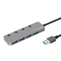 USB hub Acasis HS-080S на 4 порти USB 3.0 з кнопками вимкнення